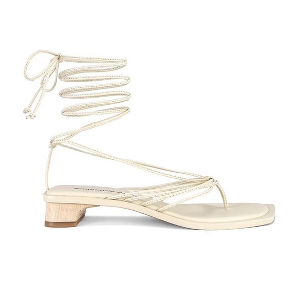 A’mmonde Atelier -- Allegra Lace up Sandals in Ivory - Picture 1 of 5